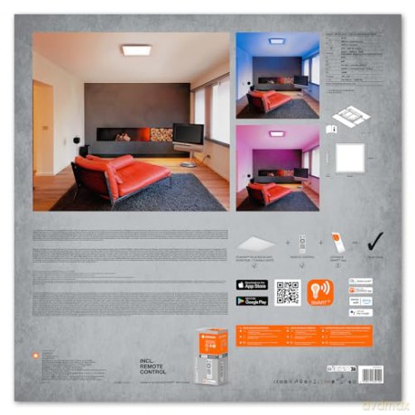 Ledvance - Smart+ Planon Plus Backlite 60x60cm 2700lm RGBTW Wi-Fi - White