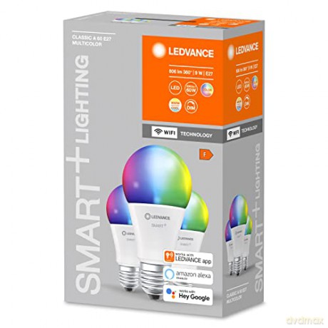 Ledvance - Smart+ Standard 60W/RGBW Frosted E27 WiFi 3 pack
