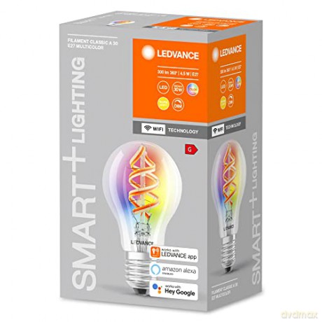 Ledvance - SMART+ standard RGBW klar filament E27 WiFi