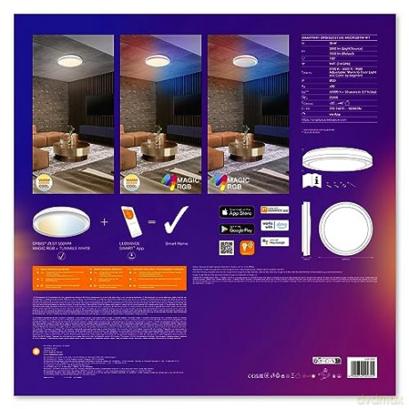 Ledvance SMART+ Orbis Zest Magic - 3800lm, 38W, WiFi, RGB+827-865, 500mm White