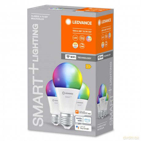 LEDVANCE SMART+ standard 806lm 9WRGBW (60W) mat E27 WiFi - S