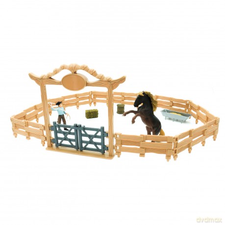 Mojo - Western animal enclosure with cowboy - Farm life, 14 pieces (MJ-380064) [FIGURKA]
