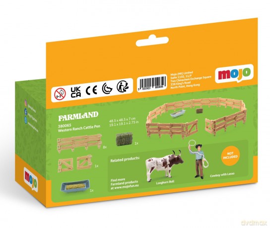 Mojo - Western Ranch animal enclosure - Country life, 11 pieces (MJ-380065) [FIGURKA]