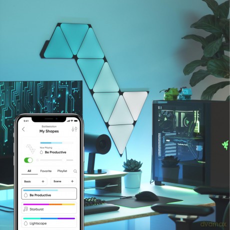 Nanoleaf - Shapes Triangles Ultra Black Edition Expansion Pack (3Pack)