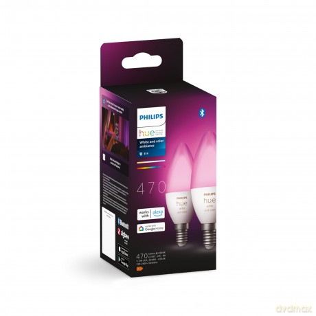 Philips Hue - E14 2-Pack Bulb - White and Color Ambiance