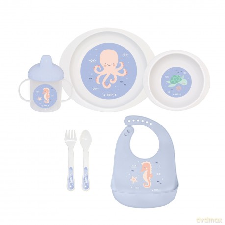 SARO Baby - Feeding Set 6 Pieces Ocean Life (SAO5286)