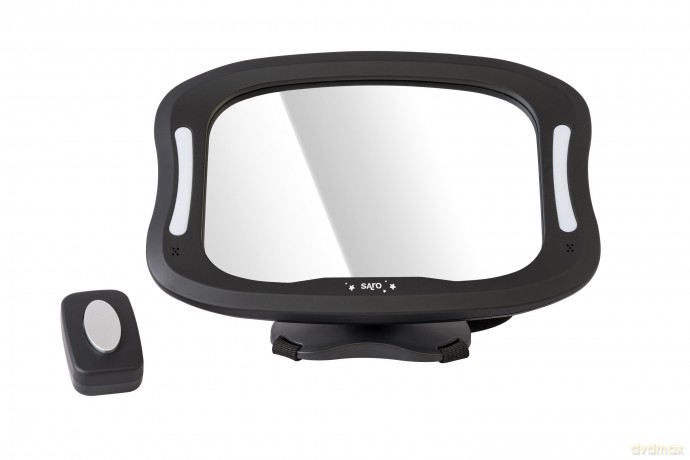 SARO Baby - Maxi 360Âş Safety Mirror with Light Black (SAO2382)
