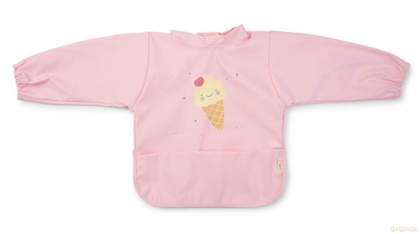 SARO Baby - Waterproof Bib with Sleeves Pink (SAO16586)