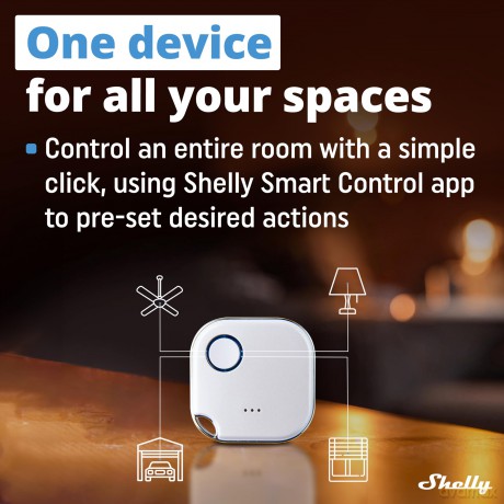 Shelly - BLU Button 1 - White