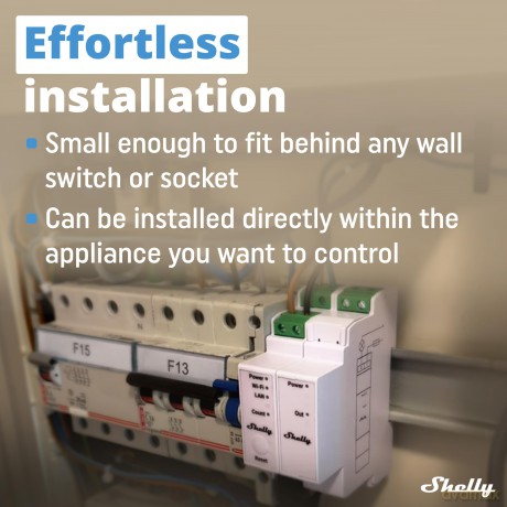 Shelly - Pro 3EM Switch Add-On - Expand Your Control with 2A Potential-Free Relay