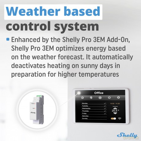 Shelly - Pro 3EM Switch Add-On - Expand Your Control with 2A Potential-Free Relay