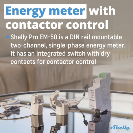 Shelly - Pro EM 50A - Smart Energy Meter