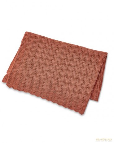Smallstuff - Baby Blanket Fish Bone Knit Rouge
