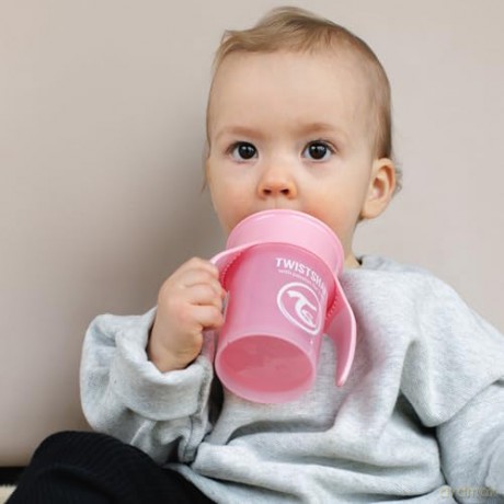 Twistshake - 360 Cup 6+m Pastel Pink