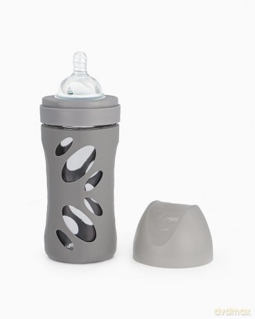Twistshake - Anti-Colic Glass Bottle Pastel Grey 260 ml