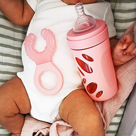 Twistshake - Anti-Colic Glass Bottle Pastel Pink 260 ml