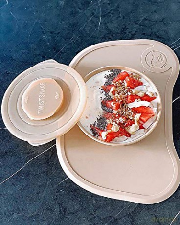 Twistshake - Click Mat + Plate 6+m Pastel Pink
