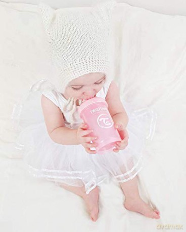 Twistshake - Crawler Cup 8+m Pastel Pink 300 ml