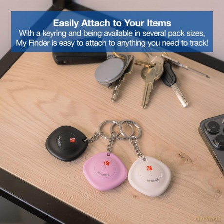 Verbatim - My Finder Bluetooth Tracker, Black/White (2-pack)