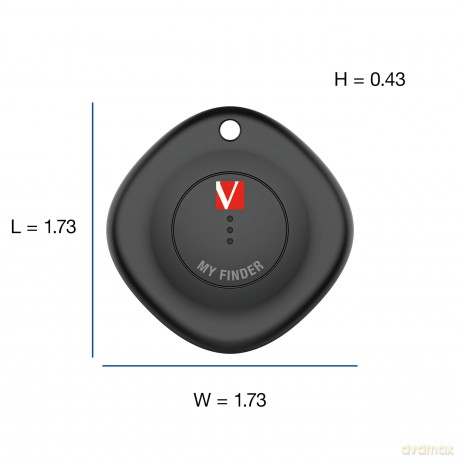 Verbatim - My Finder Bluetooth Tracker, Black/White (2-pack)