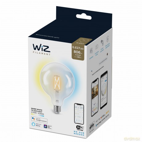 WiZ - G125 Clear globe E27 Tunable white