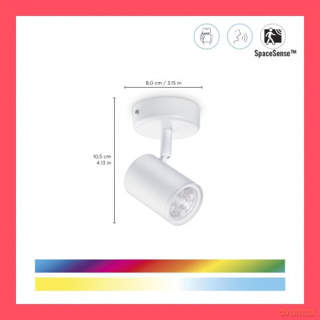 WIZ - IMAGEO Spots 1x5W W 22-65K RGB