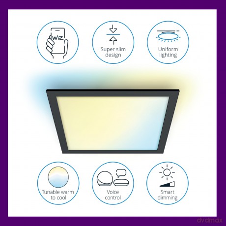WiZ - Panel WiZ Ceiling SQ 36W Black 27-65K TW