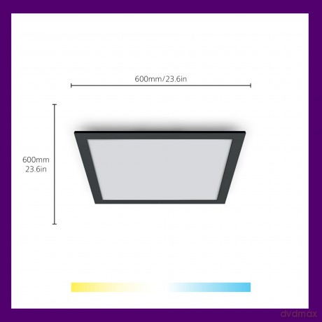 WiZ - Panel WiZ Ceiling SQ 36W Black 27-65K TW