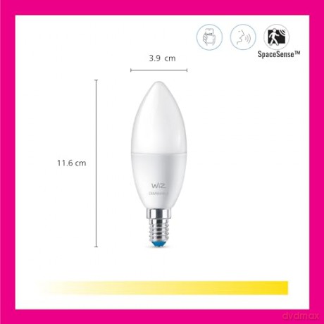 WiZ - Single Bulb C37 E14 White Color - Smart Home