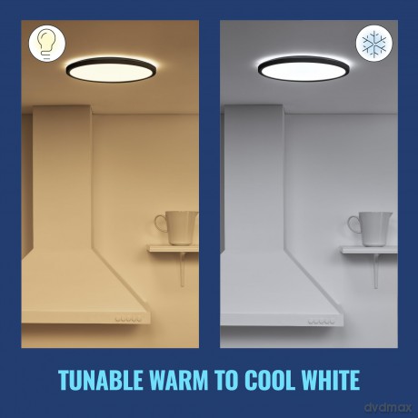 WiZ - Superslim Smart Ceiling Light - Black 22W