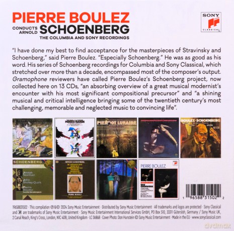 Pierre Boulez: Pierre Boulez Conducts Arnold Schoenberg The Complete Columbia and Sony Recordings [13CD]