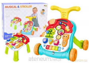 Chodzik pchacz stolik edukacyjny 2w1