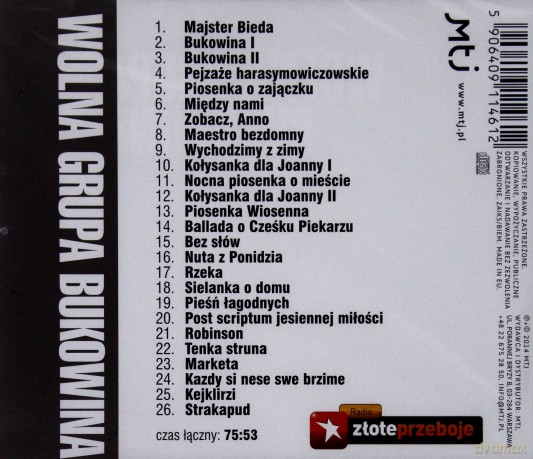 Wolna Grupa Bukowina: Kolory muzyki [CD]