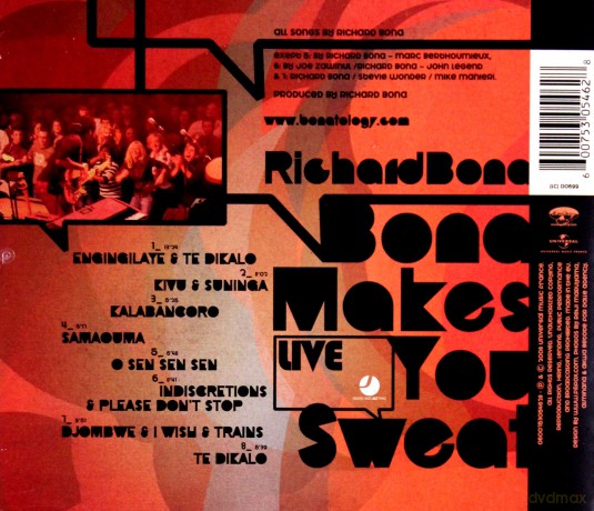Richard Bona: Bona Makes You Sweat Live [CD]
