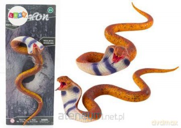Figurka wąż cobra guma termoplastyczna brązowy [FIGURKA]