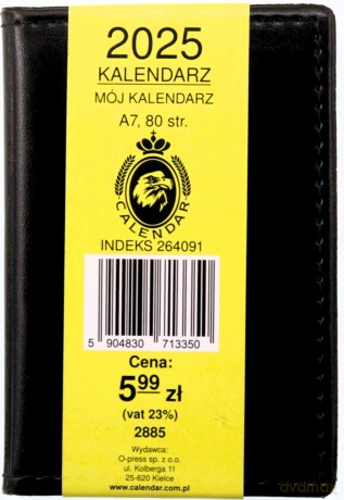 Kalendarz 2025 A7 Kieszonkowy Tygodniowy MIX [KALENDARZ]