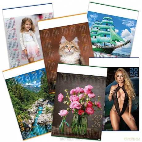 Kalendarz 2025 plakatowy MIX (20szt) [KALENDARZ]