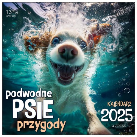 Kalendarz 2025 Ścienny Podwodne Psie Przygody [KALENDARZ]