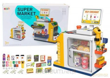 Kasa supermarketu ze skanerem światło i dźwięk