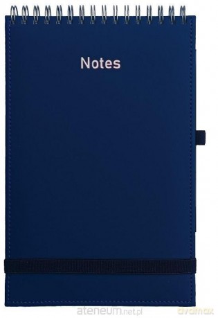 Notes A5 Vivella na spirali z gumką granatowy