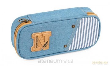 Piórnik etui Denim niebieski