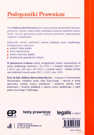 Prawo spadkowe z testami online - Elżbieta Skowrońska-Bocian [KSIĄŻKA]