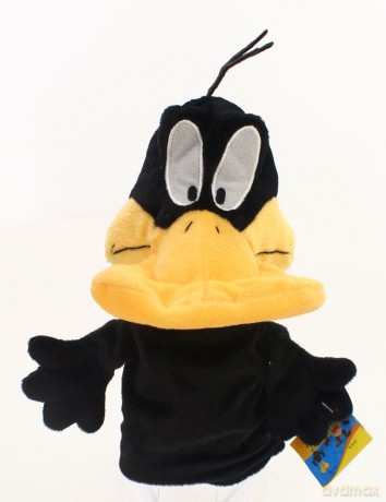 Looney Tunes Kaczor Daffy Pacynka 24 cm [ZABAWKA]