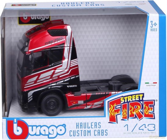 Str. Fire Haulers Volvo FH16 Dark Red 1:43