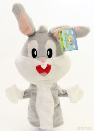 Looney Tunes Królik Bugs Pacynka 26 cm [ZABAWKA]