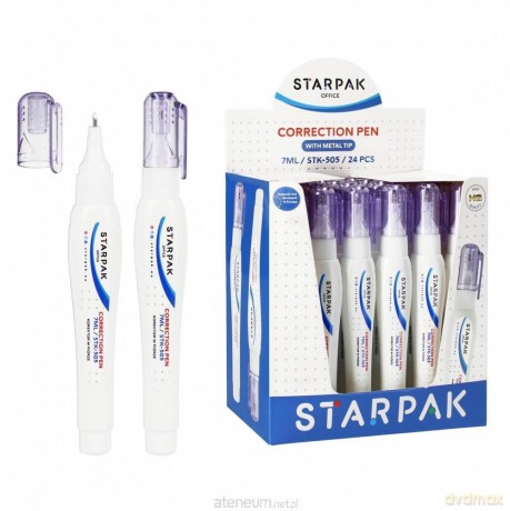 Korektor w piórze z metalową końcówką 7ml (24szt)