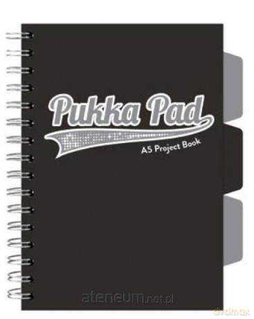 Project Book Black A5/100K kratka czarny (3szt)