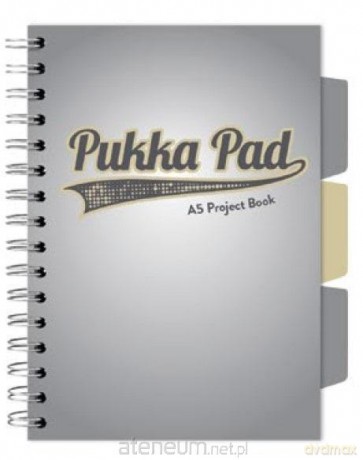 Project Book Grey A5/100K kratka szary (3szt)