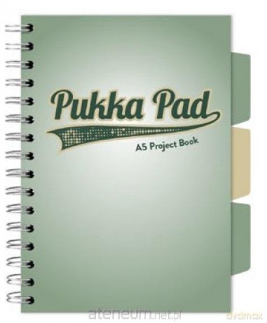 Project Book Sage A5/100K kratka zielony (3szt)
