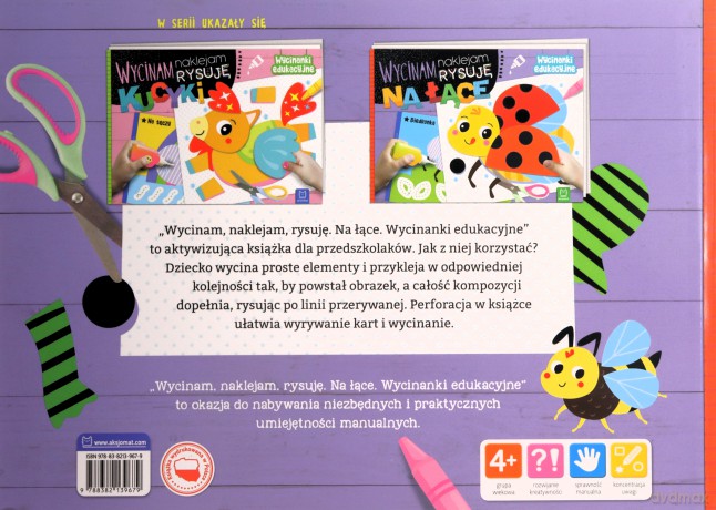 Na łące. Wycinanki edukacyjne. Wycinam, naklejam, rysuję - Agnieszka Bator [KSIĄŻKA]